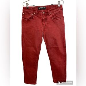 DEPARTMENT FIVE RED STRAIGHT LEG JEANS SIZE 5
